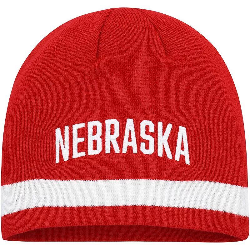 Mens adidas Scarlet Nebraska Huskers Wordmark Knit Hat Product Image