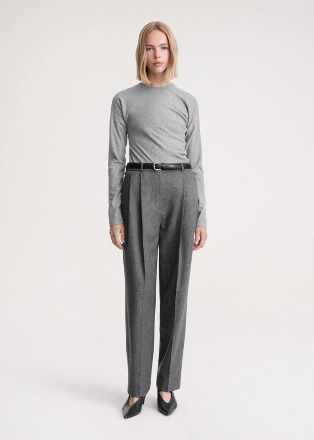 double-pleated tailored trousers Product Image