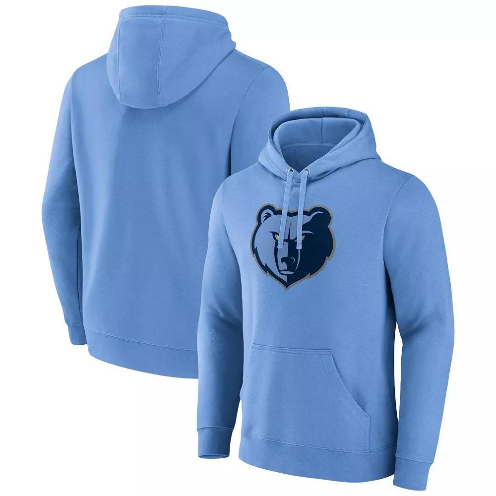 Men's Fanatics Light Blue Memphis Grizzlies Primary Logo Pullover Hoodie,  Product Image