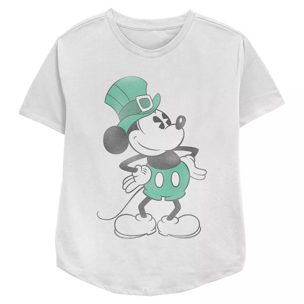 Disney's Mickey Mouse St. Patrick's Day Vintage Fashion Women's Relaxed Fit Graphic Tee,  Product Image