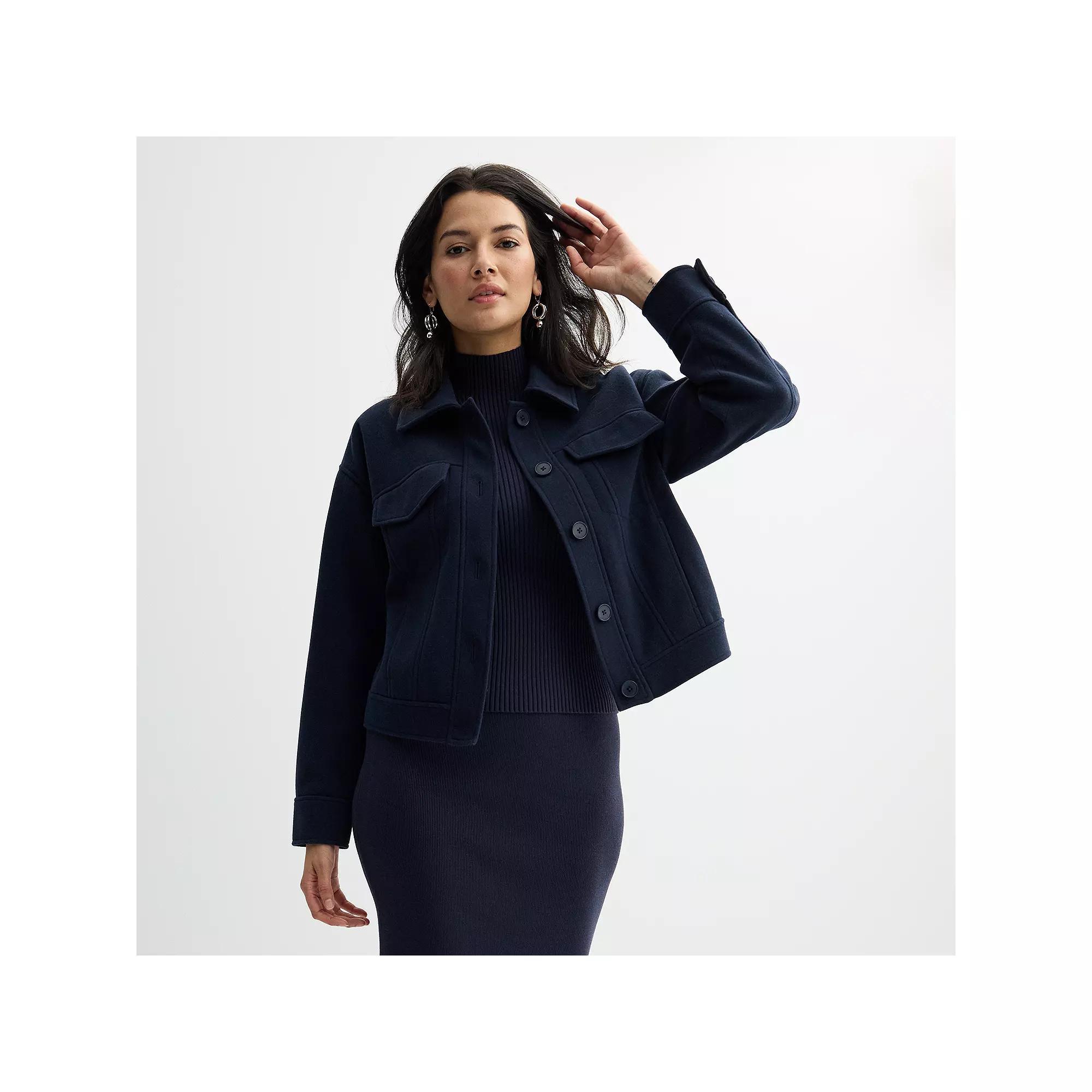 Women's Nine West Cozy Button-Front Jacket, Size: Small, Captain Product Image