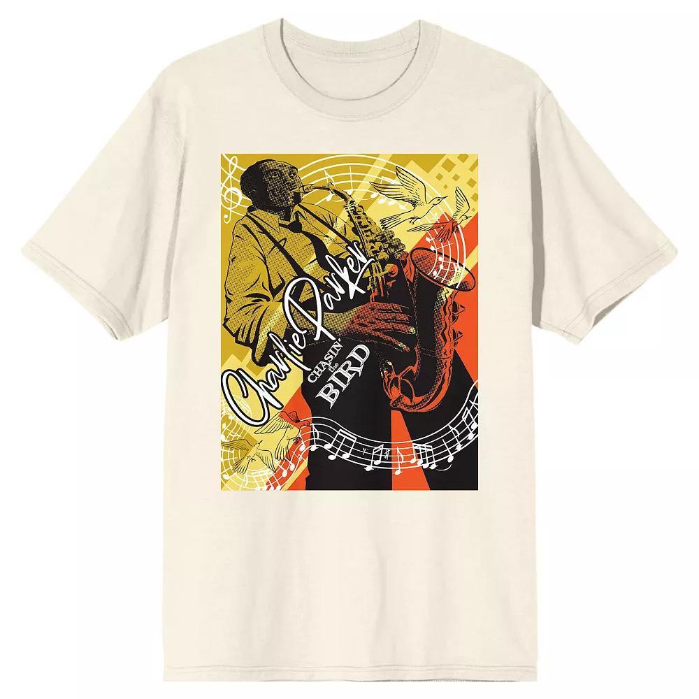 Men's Charlie Parker Playing Sax Chasin' The Bird Jazz Graphic Tee,  Product Image