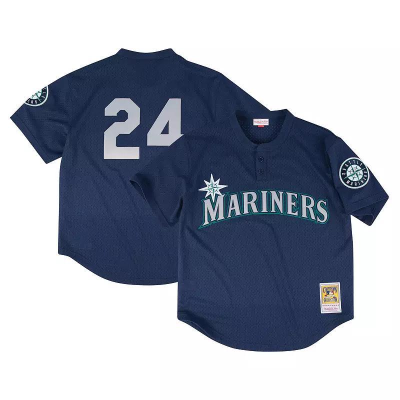 Men's Profile Navy Seattle Mariners Big & Tall Cooperstown Collection Mesh Batting Practice Jersey, Size: XLT, Blue Product Image