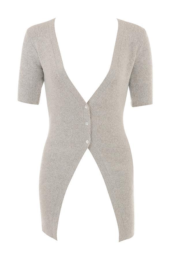 Opal  oatmeal ribbed knit cardigan - sale Product Image