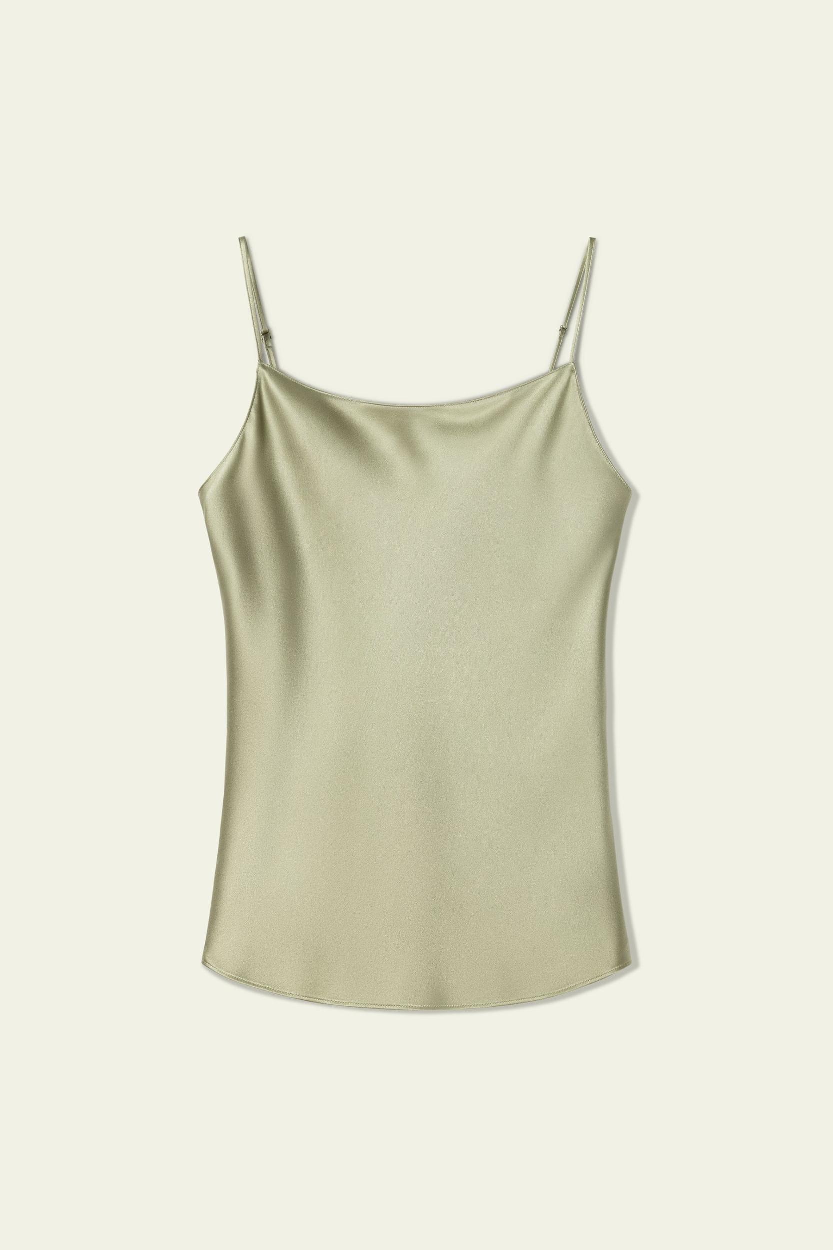 Double-Faced Silk Charmeuse Bias Cami Product Image