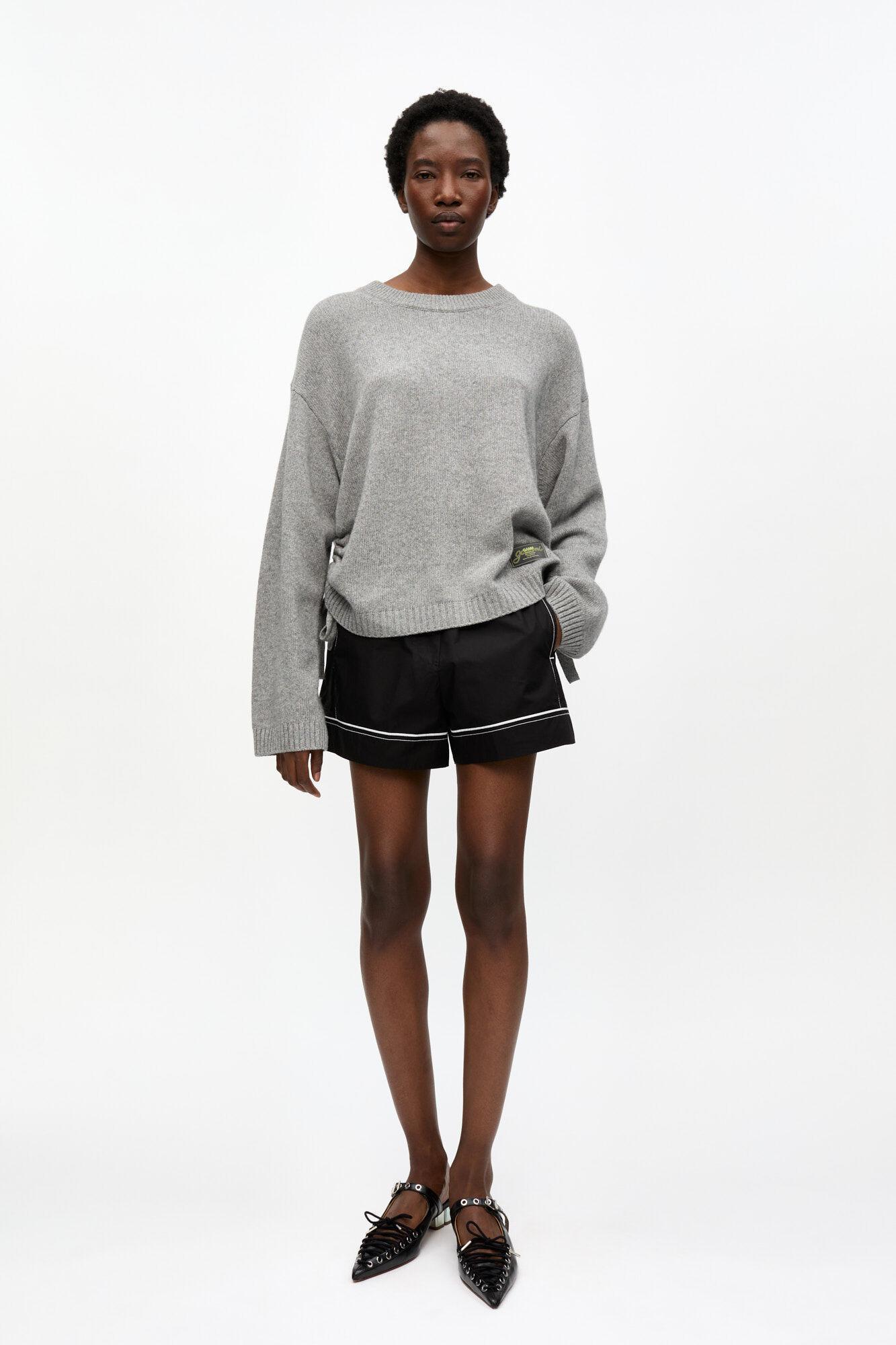 Grey Future Mixed Wool Oversized Sweater Product Image