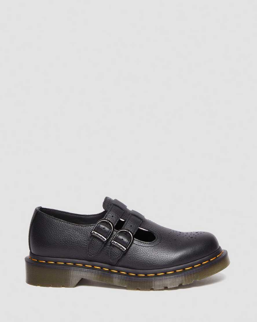 DR. MARTENS' 8065 Virginia Leather Mary Jane Shoes In Black Virginia Product Image