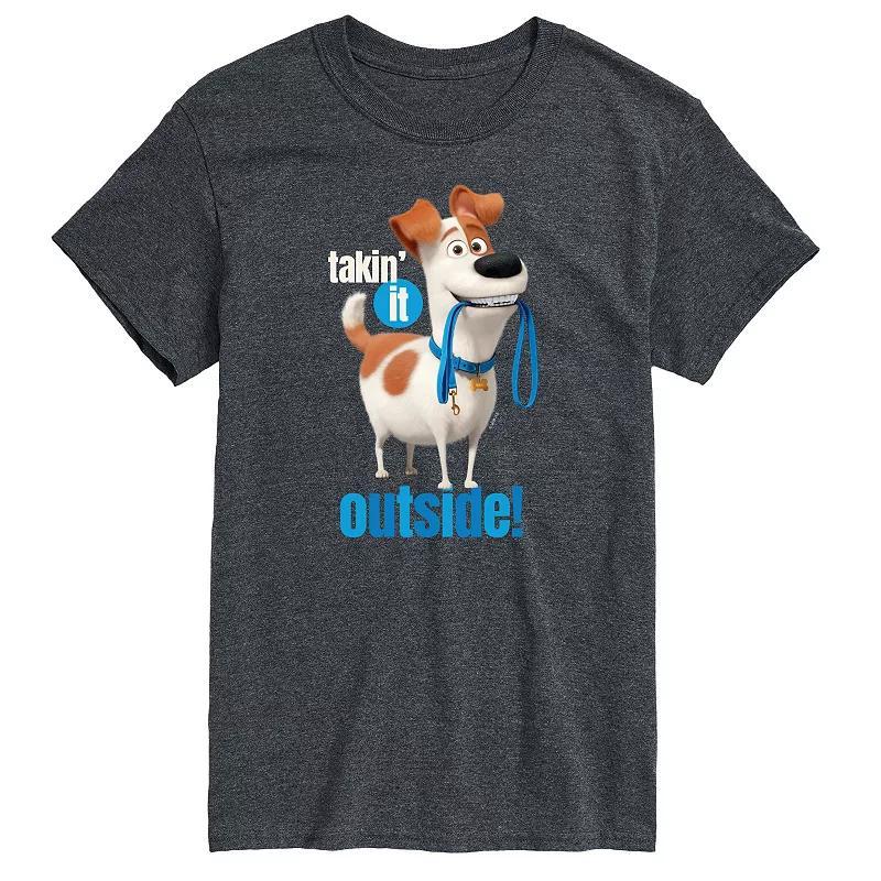 Men's The Secret Life of Pets Taking It Outside Graphic Tee, Size: XXL, Gray Product Image