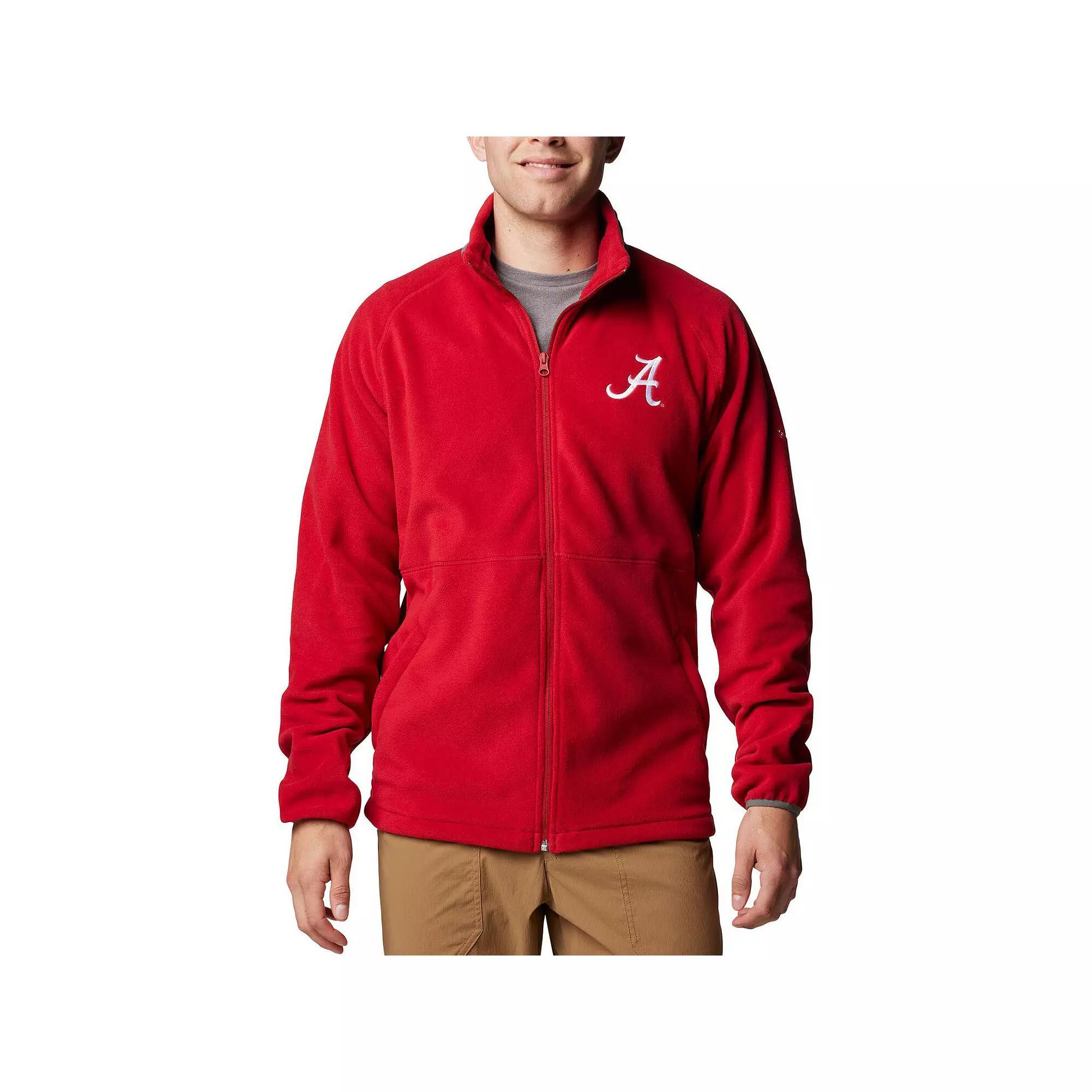 Men's Columbia  Crimson Alabama Crimson Tide Flanker IV Fleece Raglan Full-Zip Jacket, Size: Large, Red Product Image