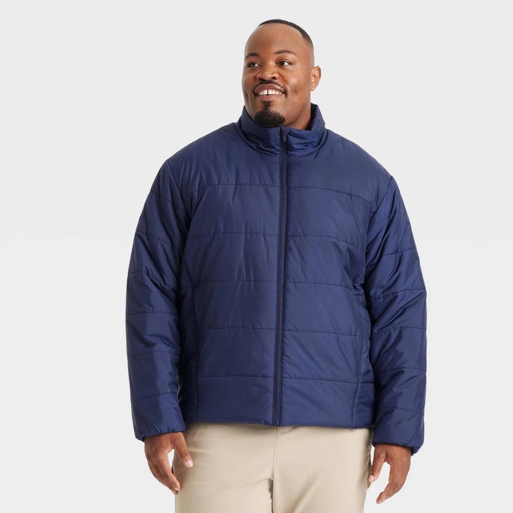 Mens Big Mid Weight Puffer Jacket with 3M Thinsulate - All In Motion Navy Blue 3XL Product Image