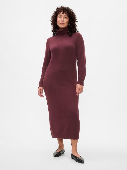 CashSoft Turtleneck Maxi Sweater Dress Product Image