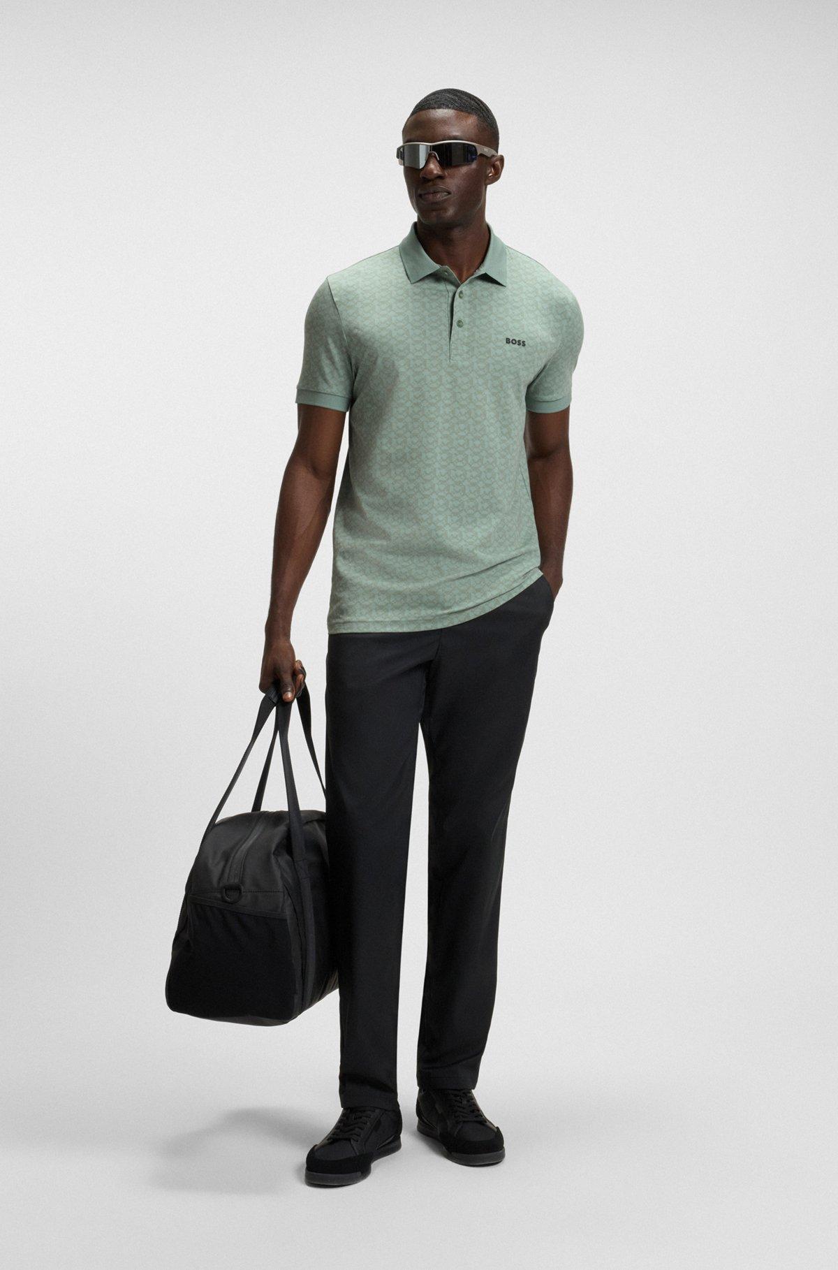 Paddy polo shirt in stretch cotton with printed pattern Product Image