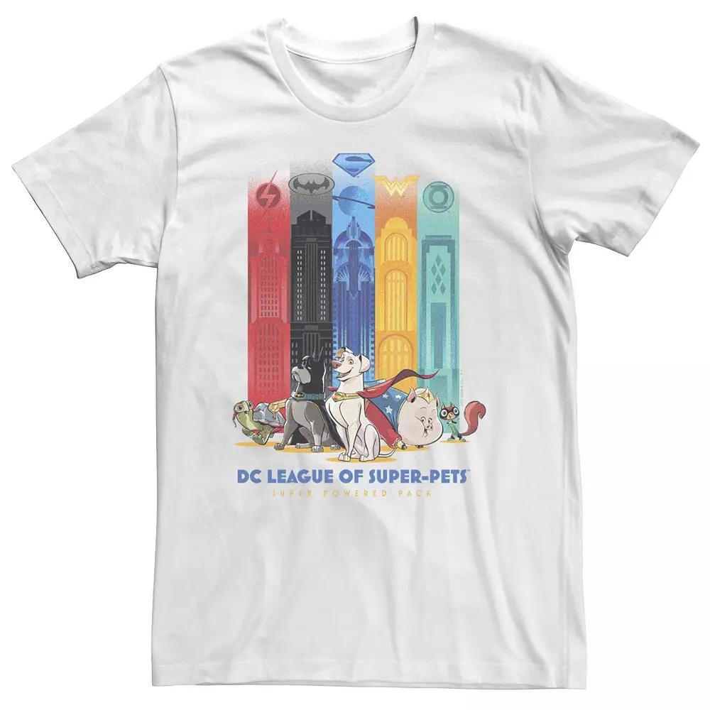 Big & Tall DC Comics Super Pets Groupshot Tee, Men's, Size: XL Tall, White Product Image