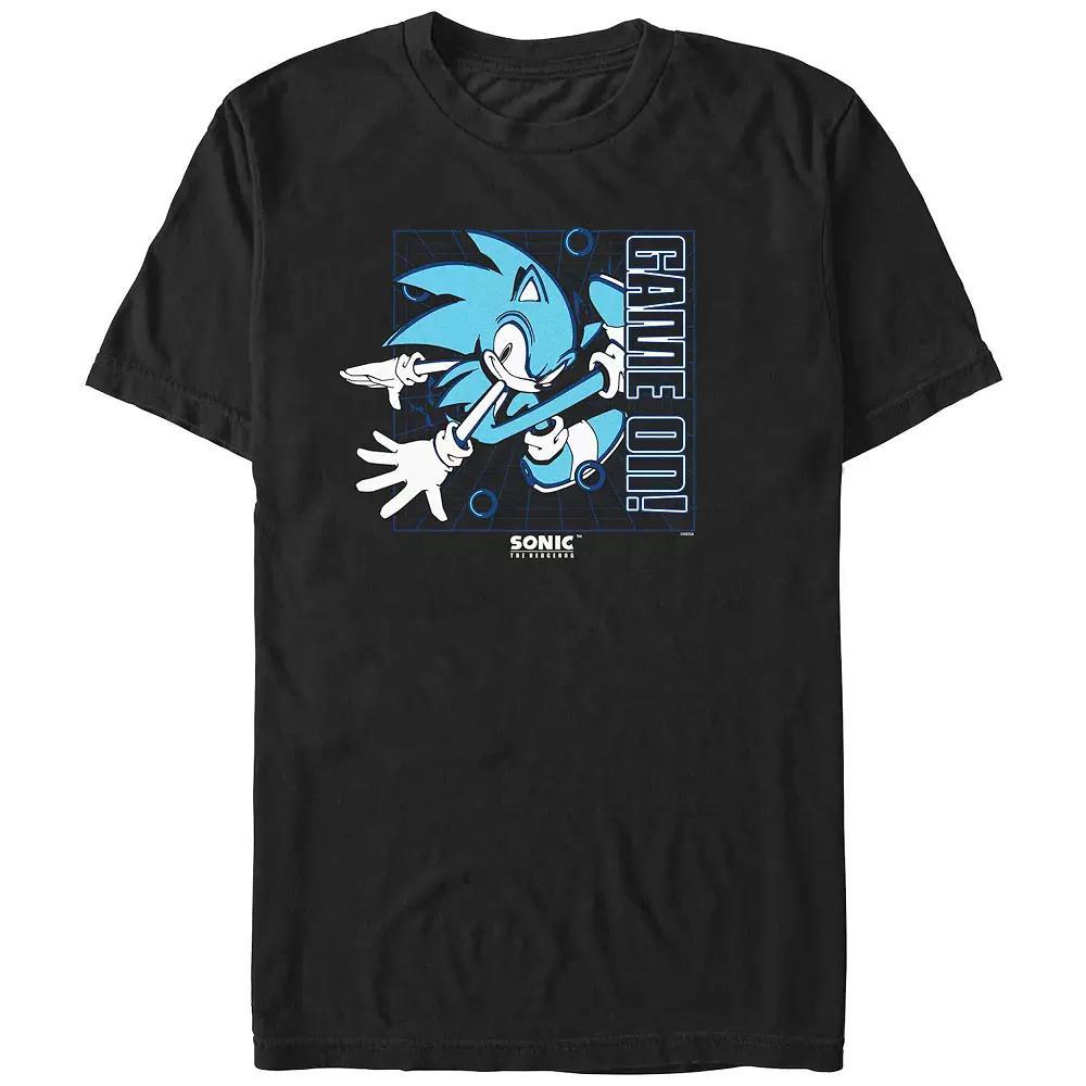 Men's Sonic The Hedgehog Game On Poster Graphic Tee,  Product Image