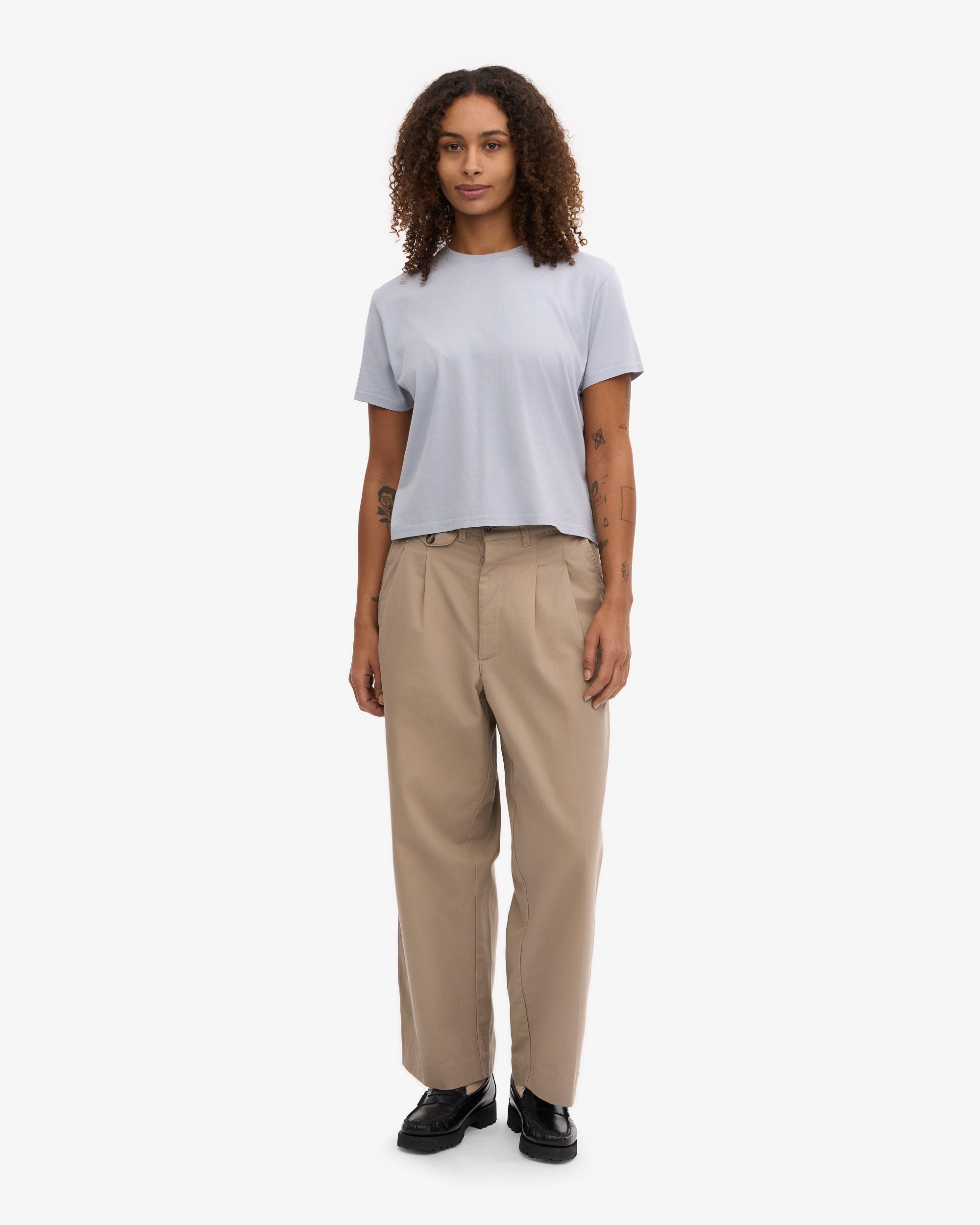 Organic Boxy Crop Tee - Polar Blue Product Image