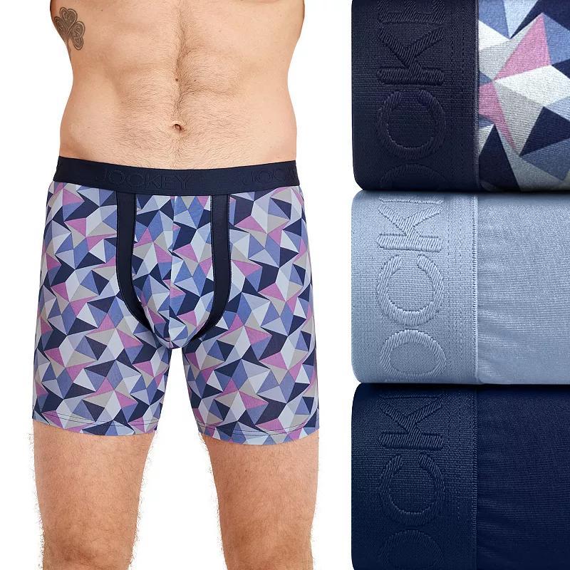 Mens Jockey 3-Pack Chafe Proof Pouch Cotton Stretch Boxer 5 Boxer Brief, Mens Product Image