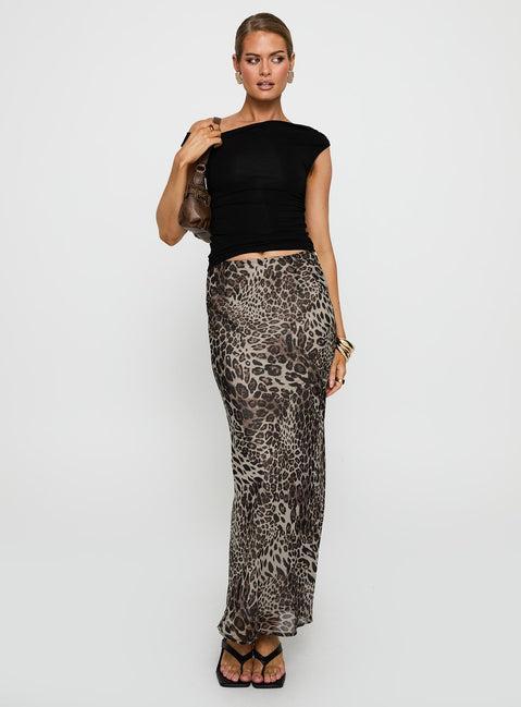 Manda Maxi Skirt Leopard Product Image