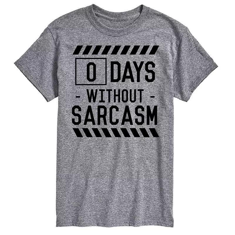 Big & Tall 0 Days Without Sarcasm Tee, Men's, Size: XXL Tall, White Product Image