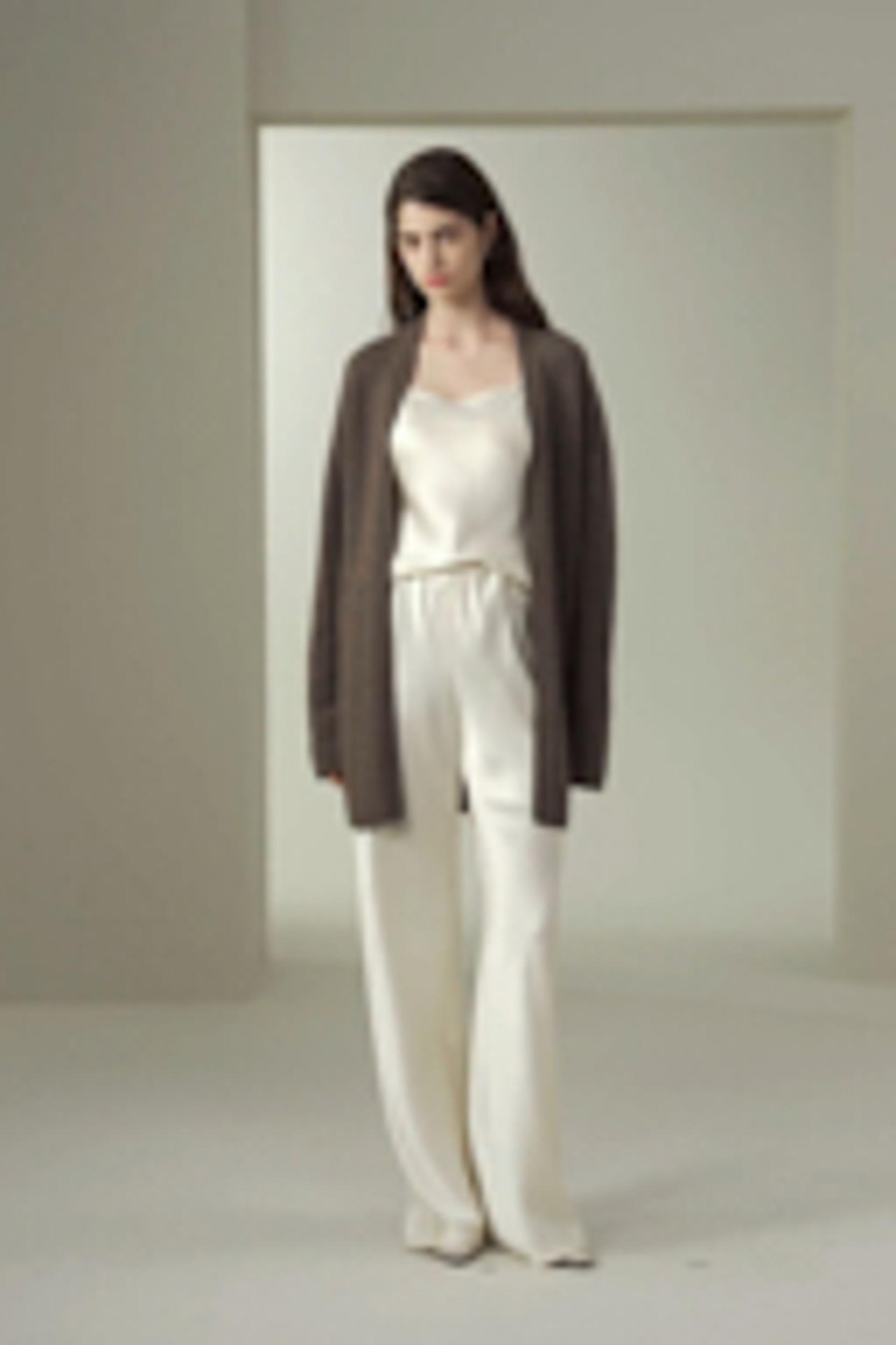 Long Open-Front Knit Cardigan Product Image