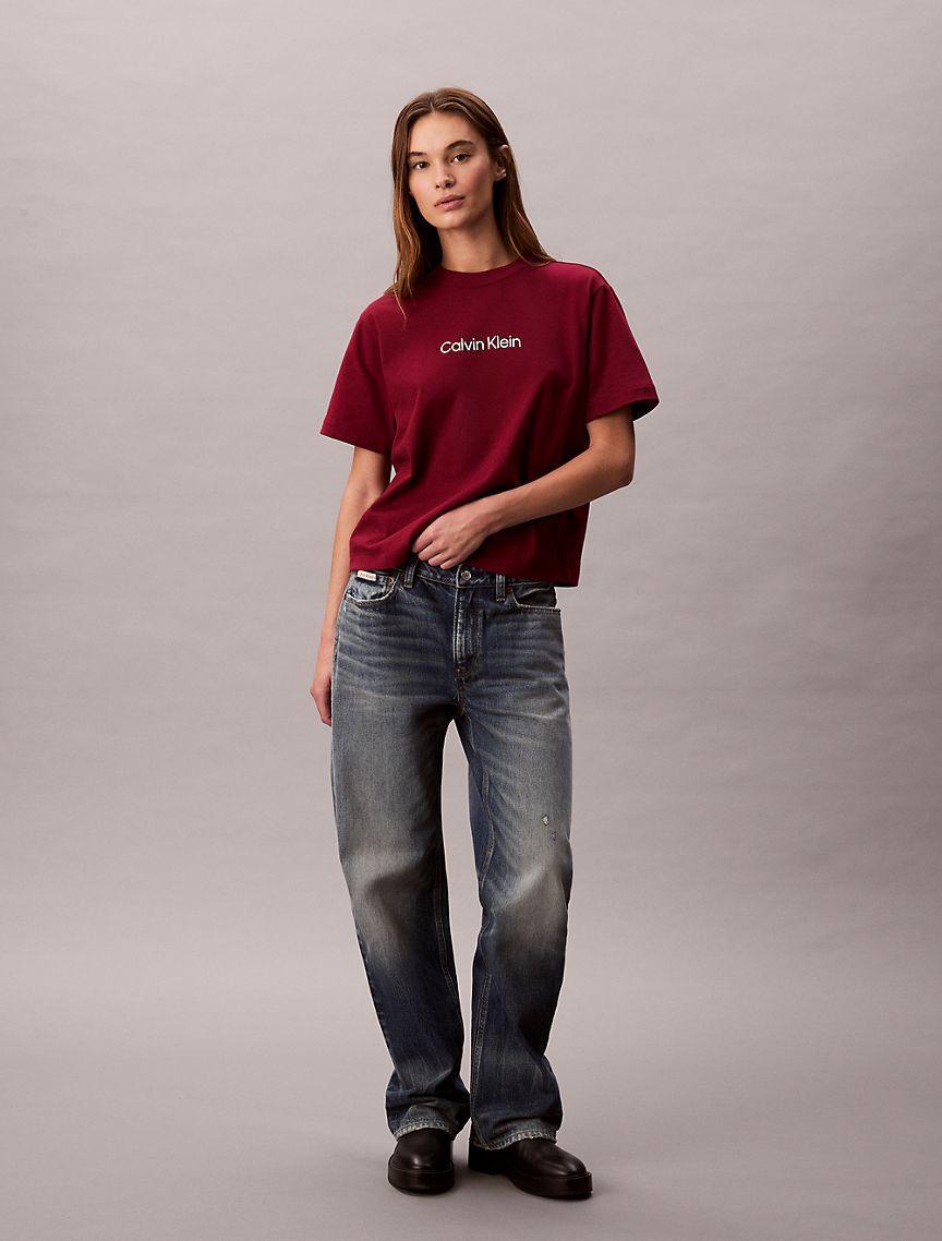 Standard Logo Boxy Fit Crewneck T-Shirt Product Image