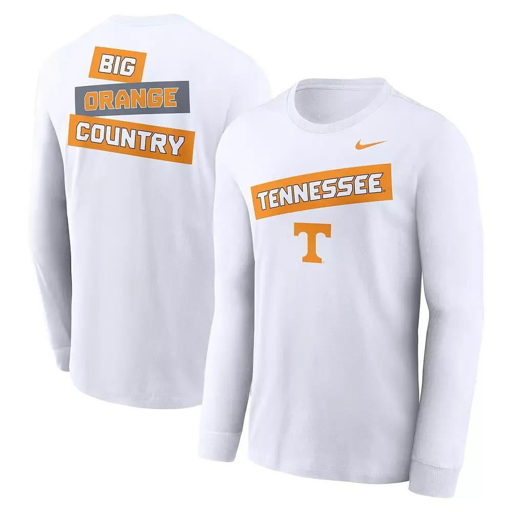Men's Nike White Tennessee Volunteers Two-Hit Classic Location Long Sleeve T-Shirt, Size: Medium Product Image