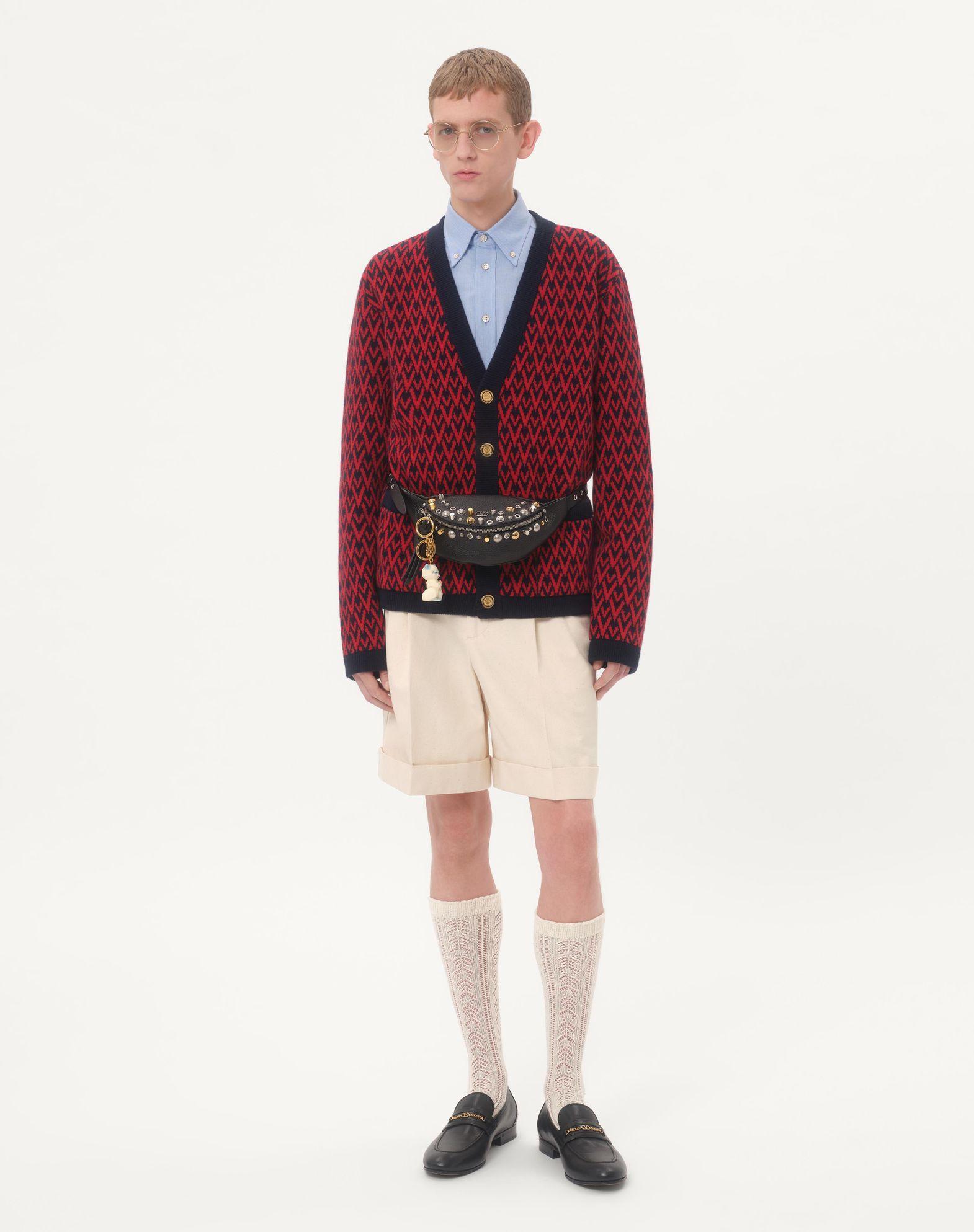 Wool Cardigan With Toute La V Pattern Product Image