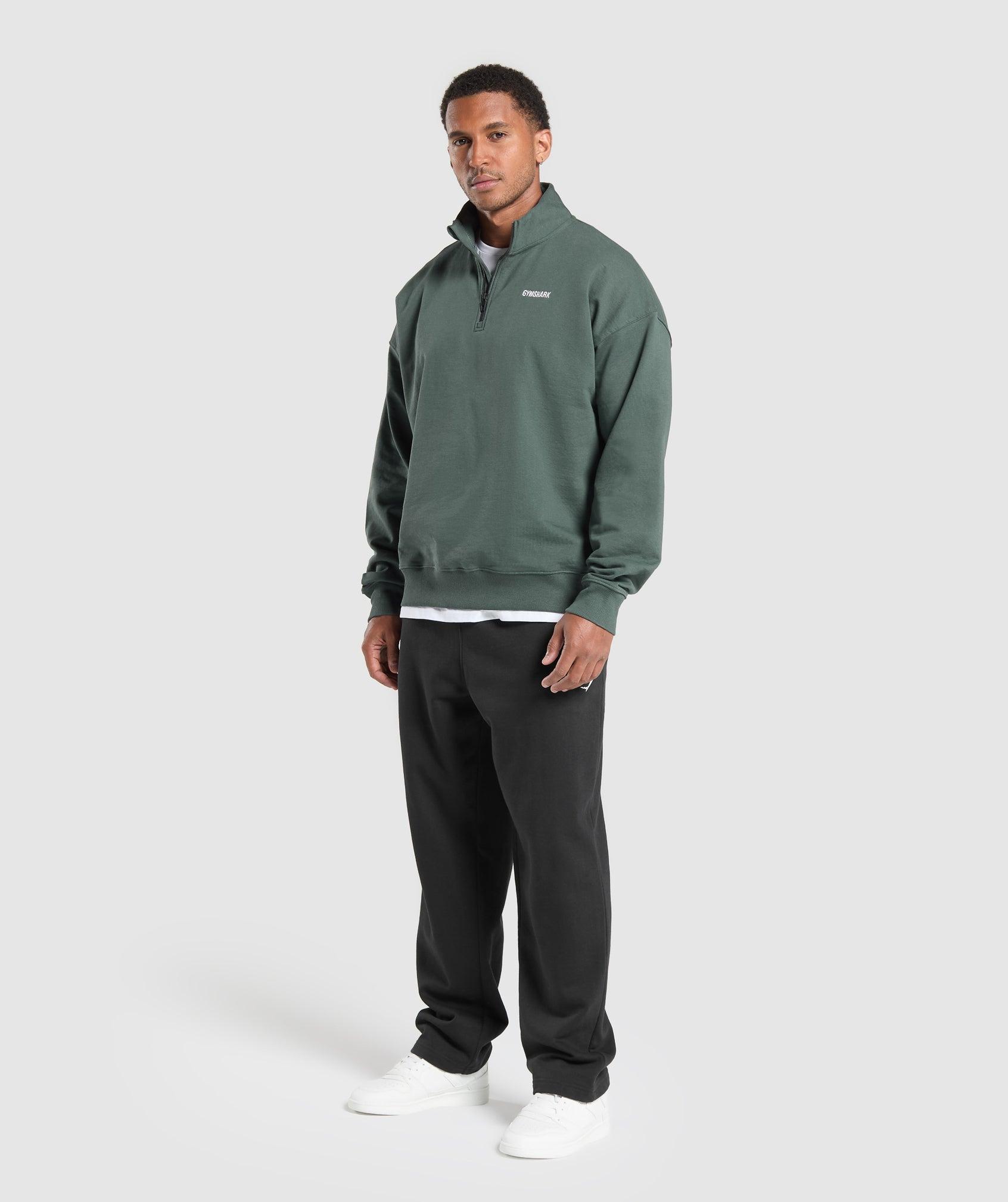 Gymshark Rest Day Sweats 1/4 Zip - Slate Teal Male Product Image