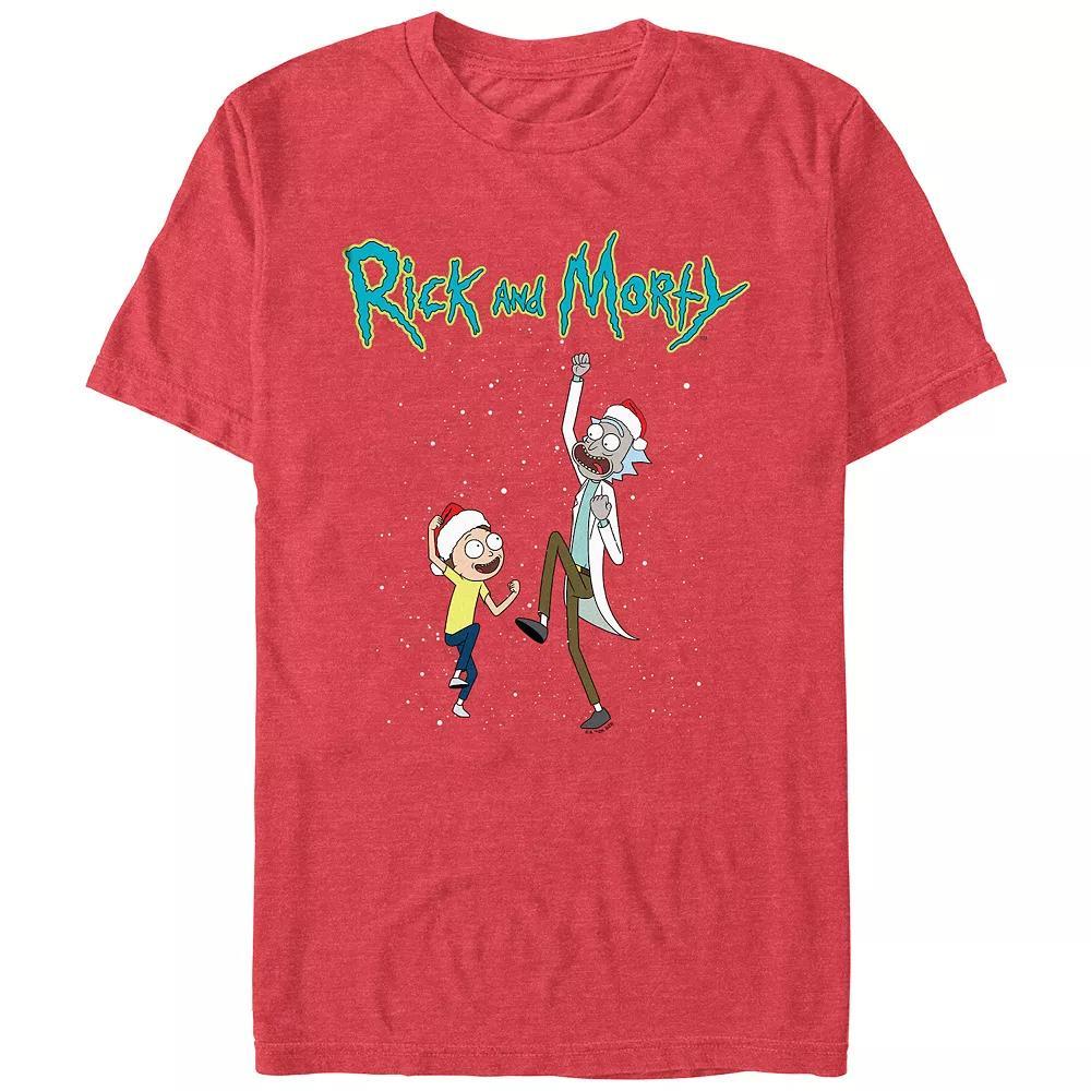 Men's Rick And Morty Christmas Dance Graphic Tee,  Product Image