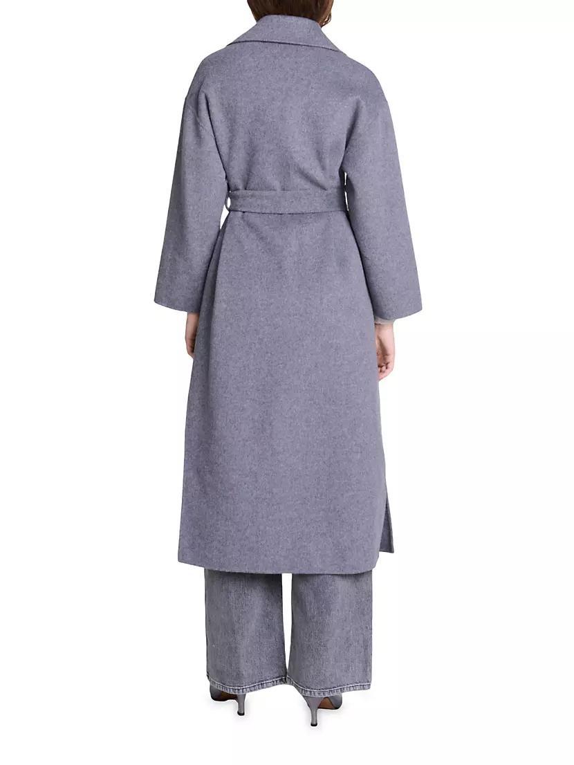 Long Double-Faced Coat with Belt Product Image