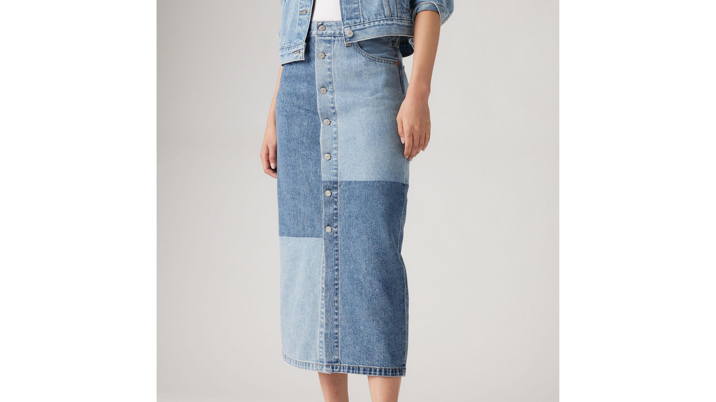 Button Midi Skirt Product Image