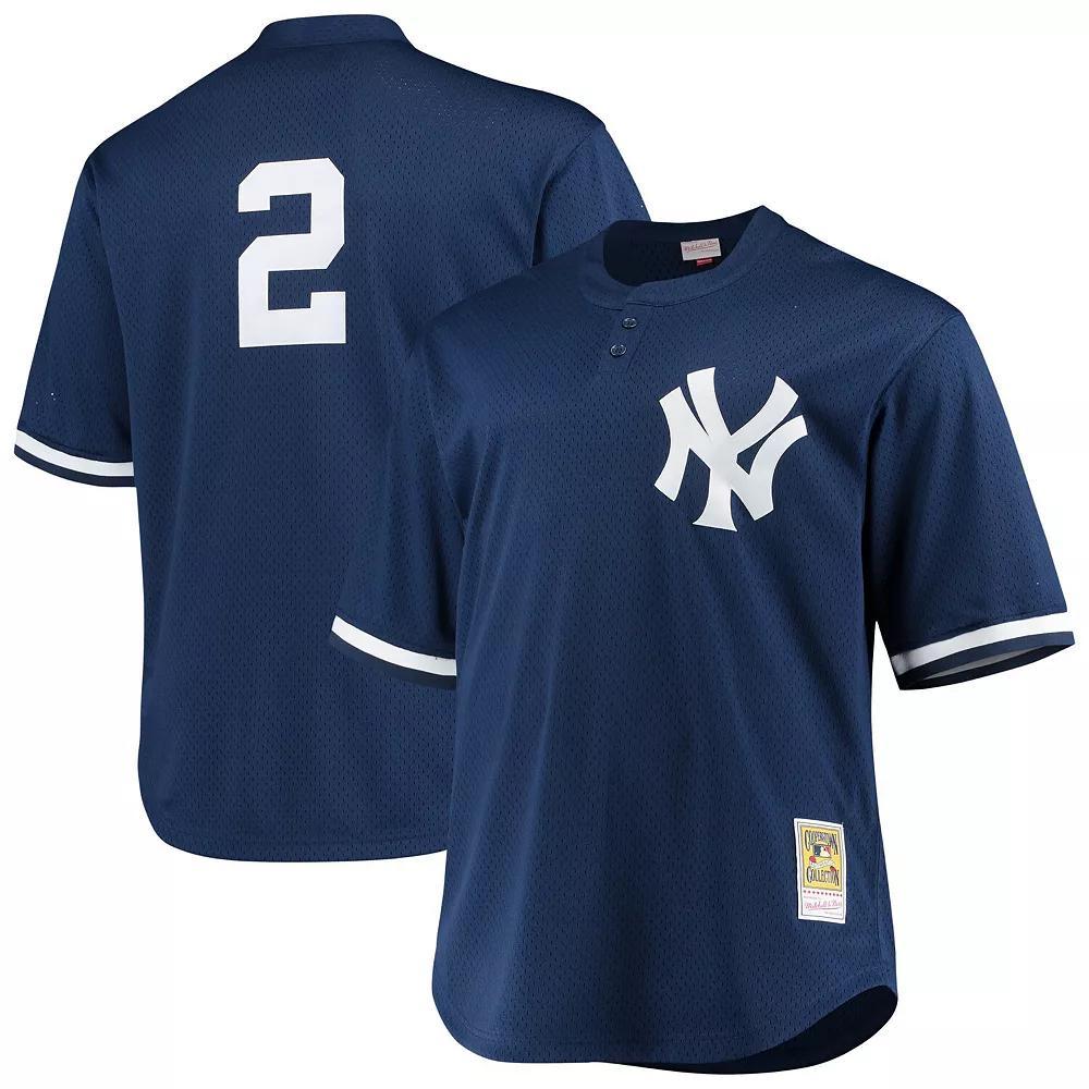 Men's Mitchell & Ness Derek Jeter Navy New York Yankees Big & Tall Batting Practice Replica Player Jersey,  Product Image