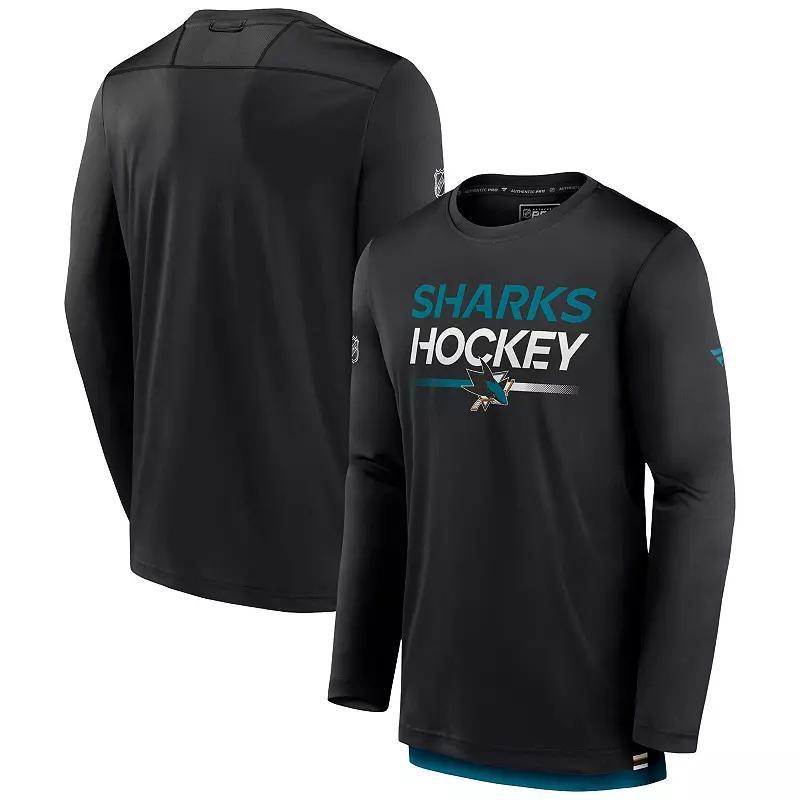Men's Fanatics Black Ottawa Senators Authentic Pro Tech Long Sleeve T-Shirt,  Product Image