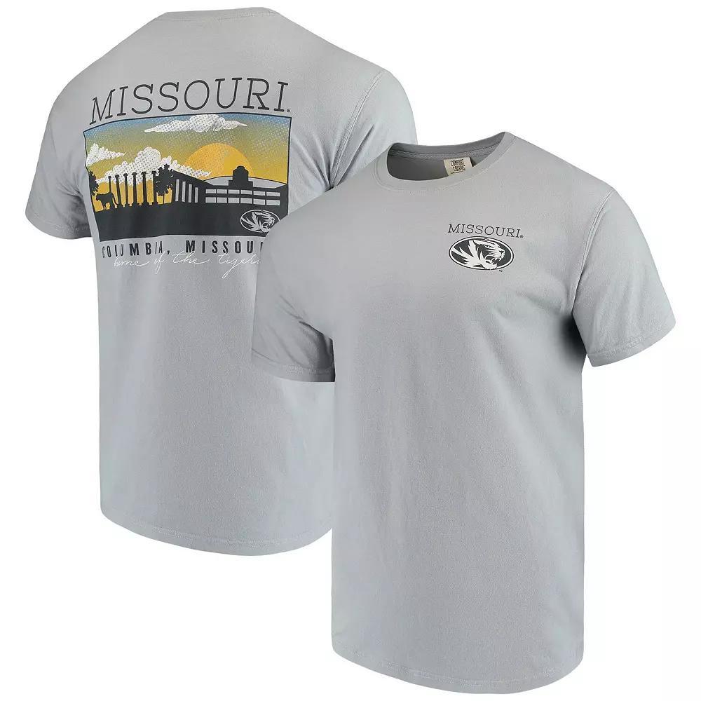 Men's Gray Missouri Tigers Comfort Colors Campus Scenery T-Shirt,  Product Image