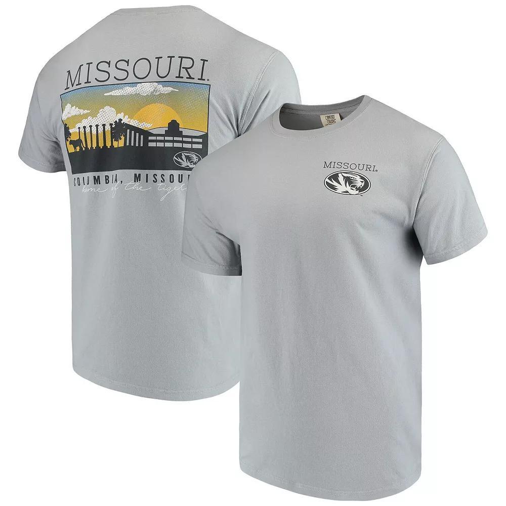 Men's Gray Missouri Tigers Comfort Colors Campus Scenery T-Shirt,  Product Image