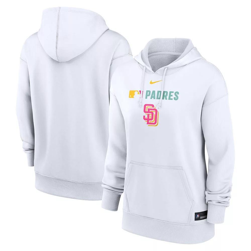 Women's Nike White San Diego Padres Authentic Collection City Connect Performance Pullover Hoodie, Size: XL Product Image