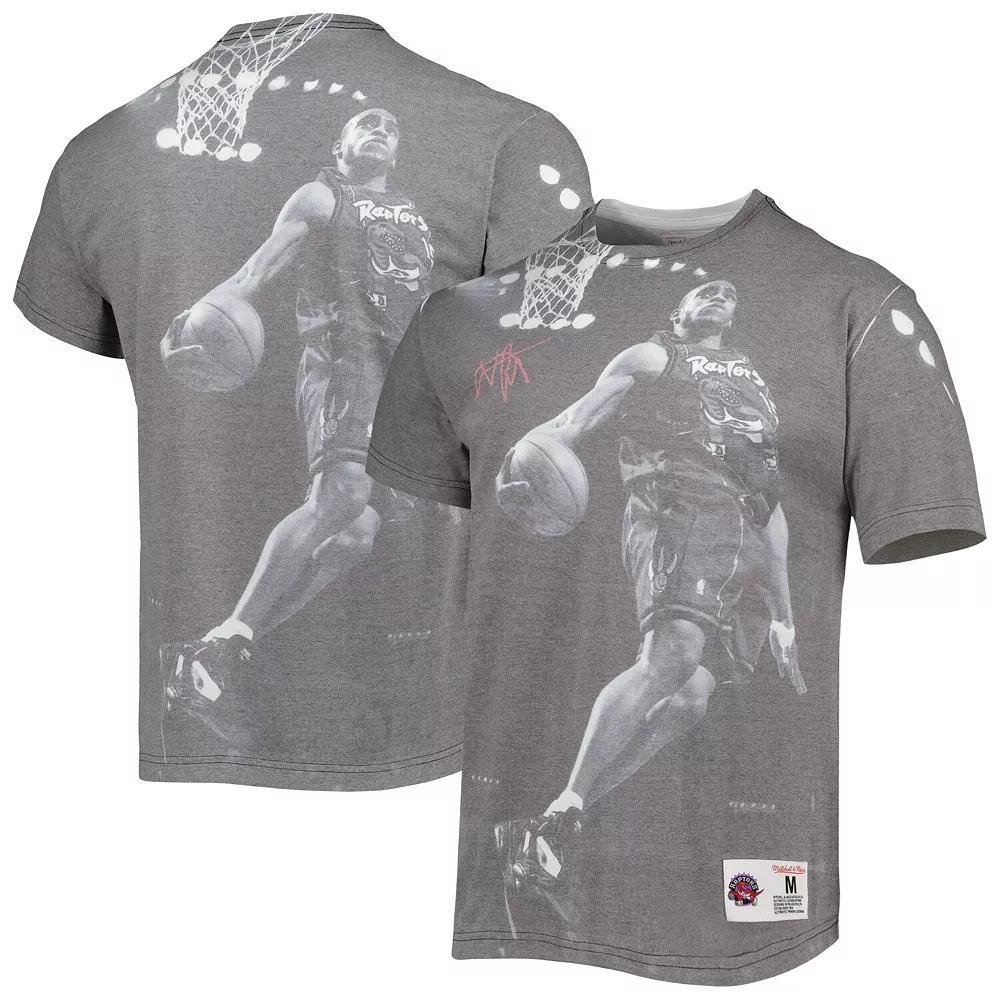 Men's Mitchell & Ness Vince Carter Gray Toronto Raptors Above The Rim Sublimated T-Shirt,  Product Image