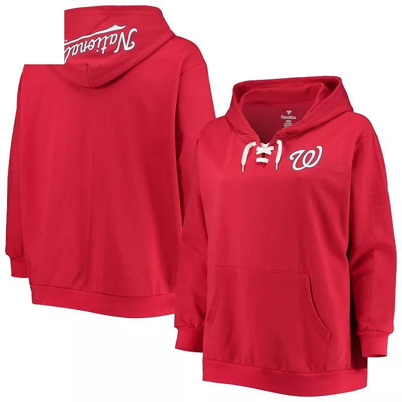 Women's Red Washington Nationals Plus  Product Image