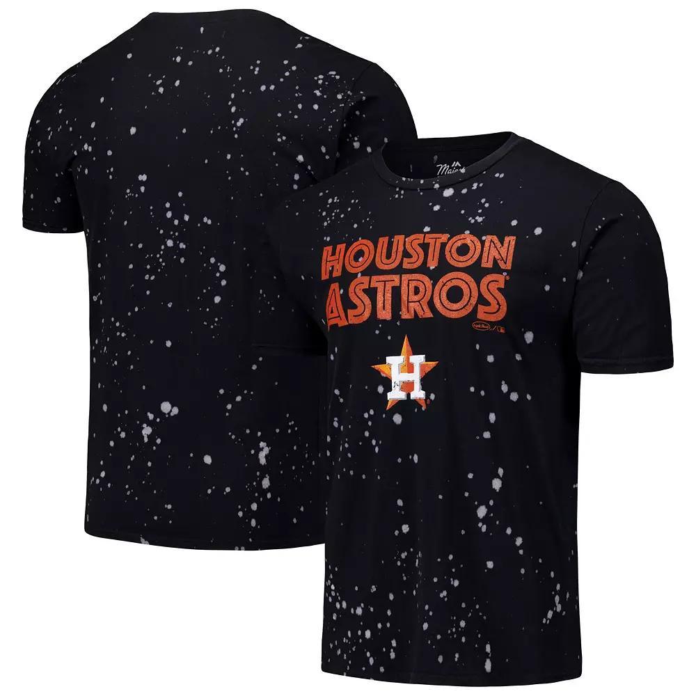 Men's Majestic Threads Black/White Houston Astros Splatter T-Shirt,  Product Image