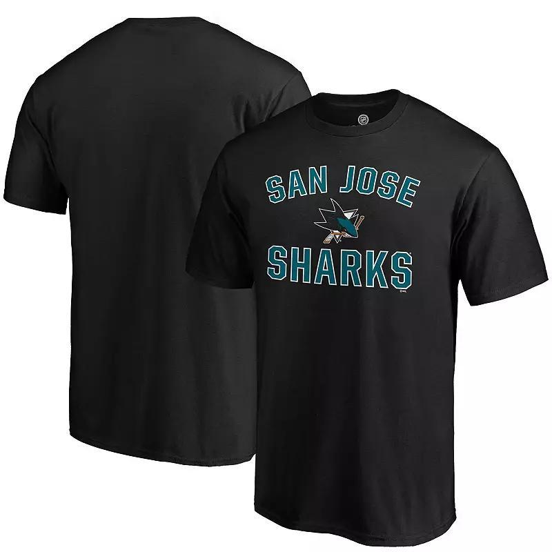 Mens Fanatics Branded Black San Jose Sharks Team Victory Arch T-Shirt Product Image