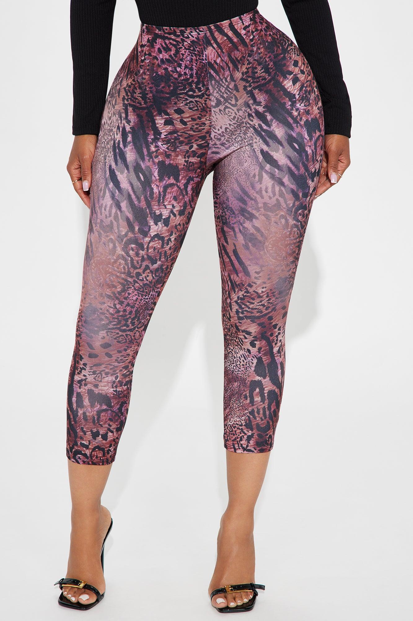 Wild Thoughts Capri Legging - Burgundy/combo Product Image