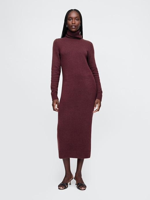 CashSoft Turtleneck Maxi Sweater Dress Product Image