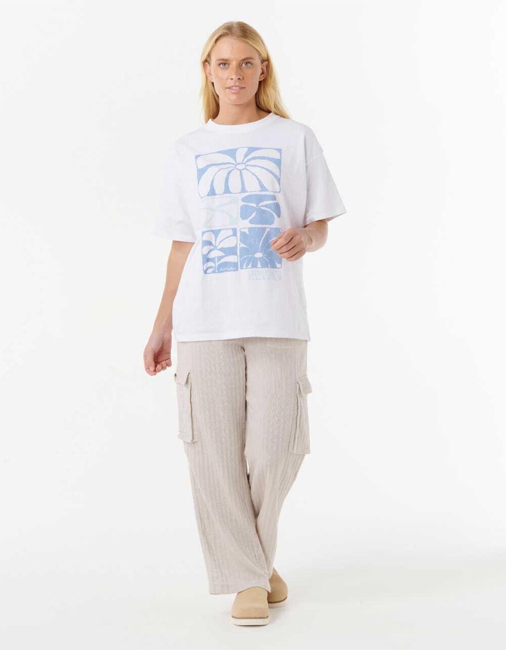 RIP CURL Oceanic Heritage Womens Oversized Tee - WHITE Product Image