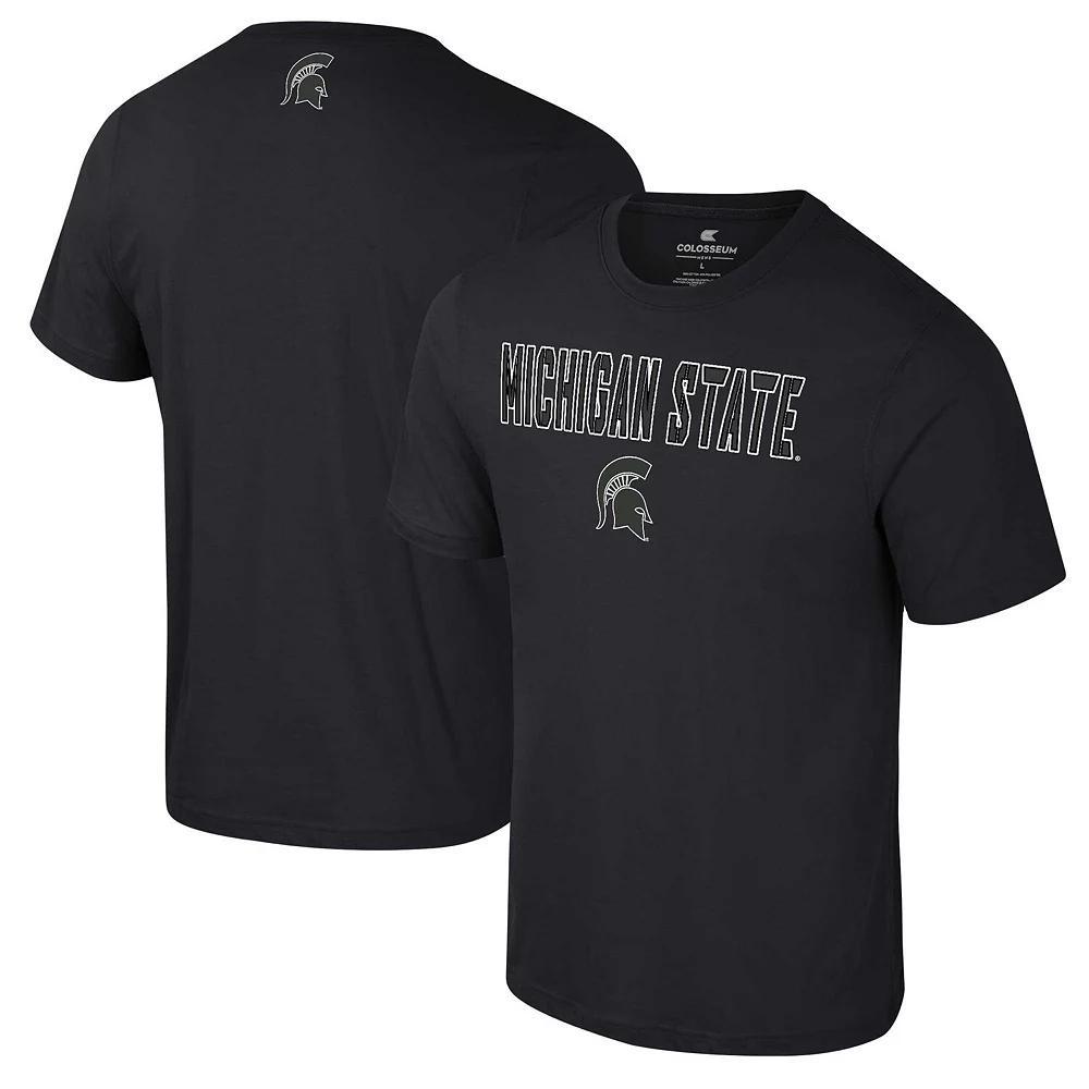 Men's Colosseum Navy Michigan Wolverines Color Pop Active Blend T-Shirt,  Product Image