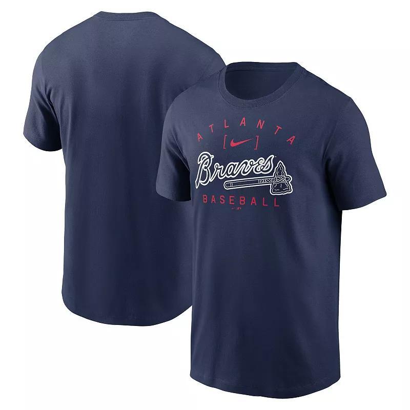 Mens Nike Atlanta Braves Home Team Athletic Arch T-Shirt Blue Product Image