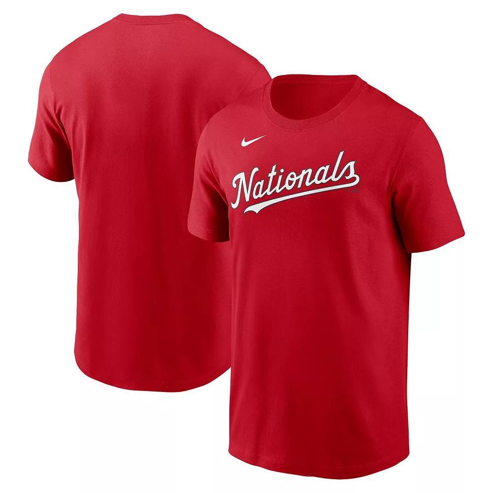 Men's Nike Red Washington Nationals Fuse Wordmark T-Shirt, Size: 3XL Product Image