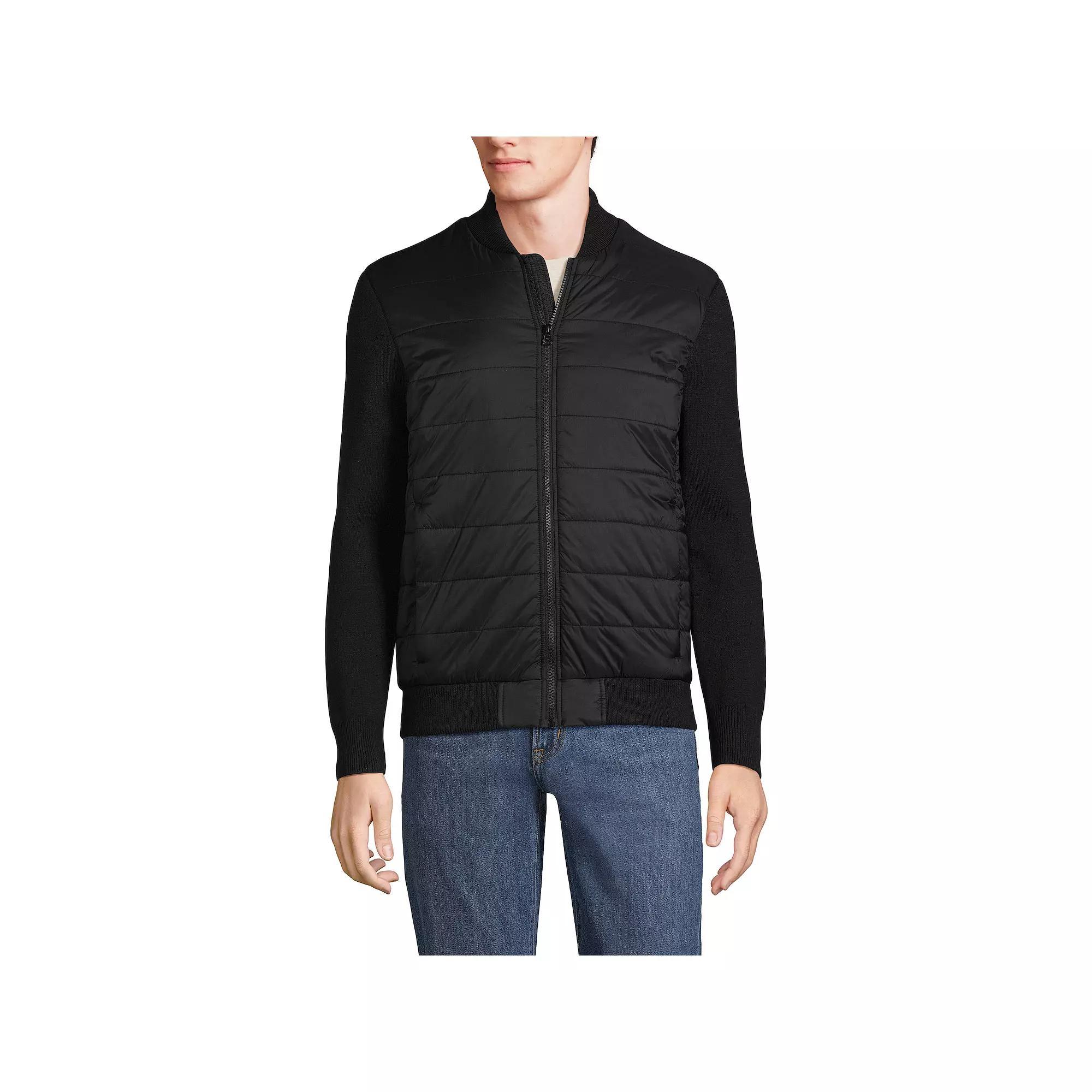 Men's Lands' End Insulated Sweater Jacket,  Product Image