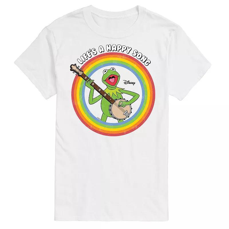 Disney's Men's The Muppets Lifes A Happy Song Tee, Size: 4XB, Black Product Image