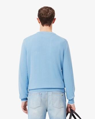 Monochrome Crew Neck Cotton Sweater Product Image