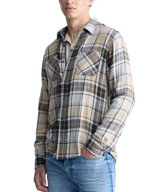 Buffalo David Bitton Saolo Woven Plaid Button Front Shirt Product Image