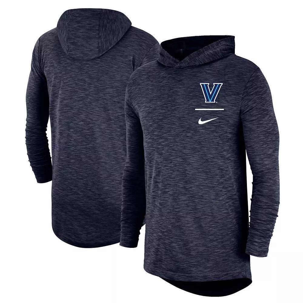 Men's Nike Navy Villanova Wildcats Slub Performance Long Sleeve Hoodie T-Shirt, Size: 2XL, Blue Product Image
